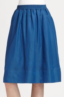 Burberry Brit Silk Cotton Skirt - Lyst