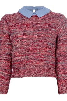 Carven Peter Pan Collar Sweater - Lyst