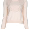 Carven Lace Detail Sweater in Beige (nude) - Lyst