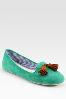Charles Philip Shanghai Sylvie Suede Tassel Loafers - Lyst