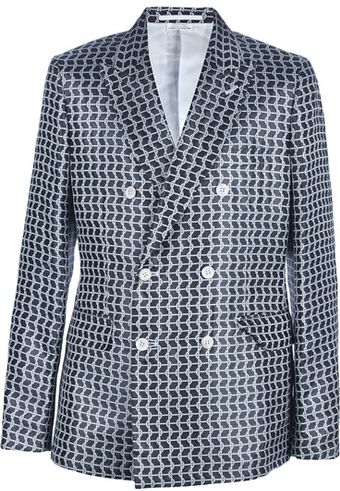 Comme Des Garçons Chain Link Print Blazer - Lyst