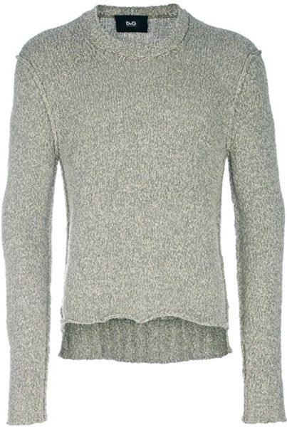 D&g Crew Neck Jumper in Beige for Men - Lyst