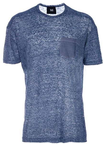 D&g Crew Neck Tshirt in Blue for Men - Lyst