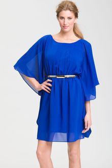 Eliza J Belted Batwing Dress - Lyst