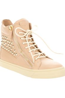 Giuseppe Zanotti Studded Leather Sneaker - Lyst