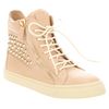 Giuseppe Zanotti Studded Leather Sneaker in Beige - Lyst