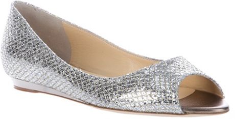 Jimmy Choo Beck Sandal in Gray (champagne) - Lyst