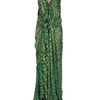 Lanvin Printed Evening Dress in Green - Lyst