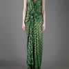 Lanvin Printed Evening Dress in Green - Lyst