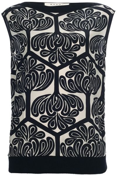 Marni Pattern Blouse in Black - Lyst