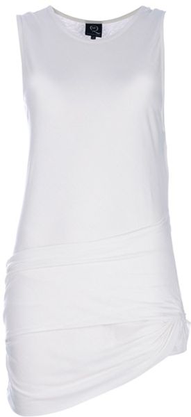 Mcq By Alexander Mcqueen Long Asymmetric Top in White (ivory) - Lyst