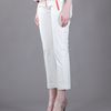 Mcq By Alexander Mcqueen Cropped Cotton Trouser in White - Lyst