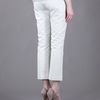 Mcq By Alexander Mcqueen Cropped Cotton Trouser in White - Lyst