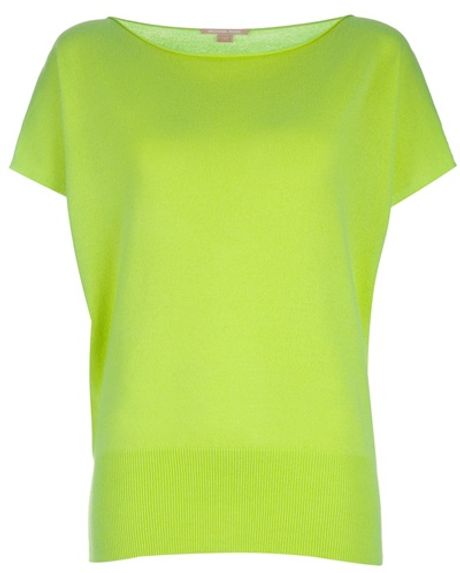 Michael Kors Cashmere Top in Green - Lyst