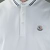 Moncler Logo Polo Shirt in White for Men - Lyst