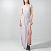 Oak Grey Gathered Maxi Dress in Gray (grey) - Lyst