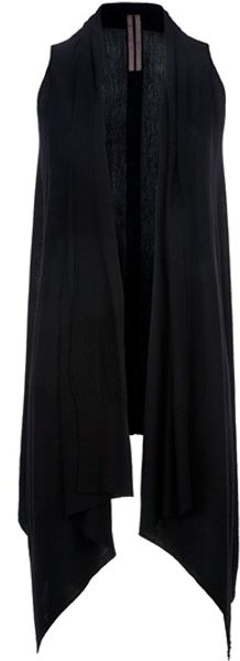 Rick Owens Merino Cardigan in Black - Lyst
