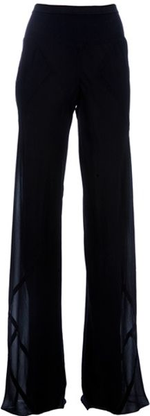 Rick Owens Wide Trouser in Black - Lyst