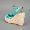 Robert Clergerie Wedge Sandal in Blue (green) - Lyst