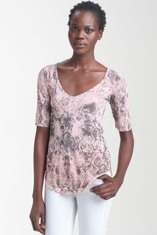 Textile Elizabeth And James Melrose Python Print Tee - Lyst