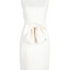 Yves Saint Laurent Belted Bow Dress in White (ivory) - Lyst