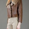 Yves Saint Laurent Cropped Jacket in Brown (tan) - Lyst