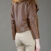 Yves Saint Laurent Cropped Jacket in Brown (tan) - Lyst