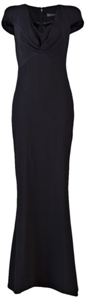Alexander McQueen Drape Neck Gown - Lyst