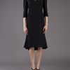 Alexander Mcqueen Flute Hem Dress in Black - Lyst