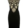 Alexander Mcqueen Intarsia Knit Dress in Black - Lyst