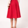 Asos Collection Asos Linen Midi Skirt with Belt in Black - Lyst