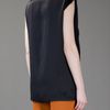 Bottega Veneta Draped Silk Top in Black - Lyst