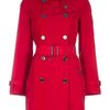 Burberry Brit Trench Coat in Red - Lyst