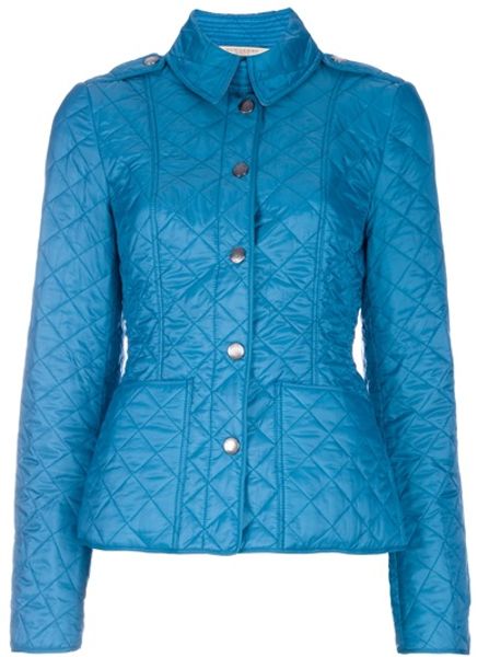 Burberry Brit Quilted Jacket in Blue (turquoise) - Lyst