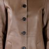 Burberry Single Breasted Leather Coat in Brown - Lyst