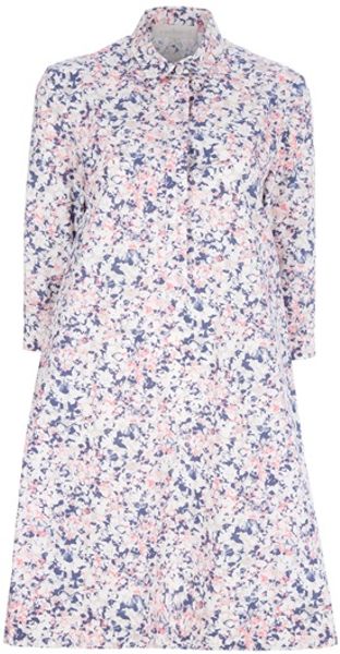 Cacharel Printed Dress in Blue (white) - Lyst