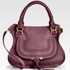 Chloé Marcie Small Satchel Bag in Red (redgrape) - Lyst