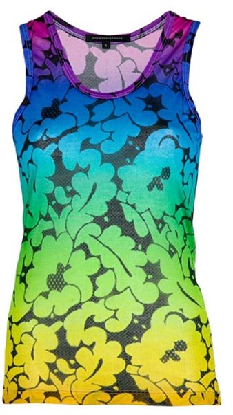  Lace Print Tank 