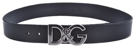 D&g Logo Belt in Black for Men - Lyst