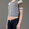 D&g Silk Panel Top in Gray (grey) - Lyst