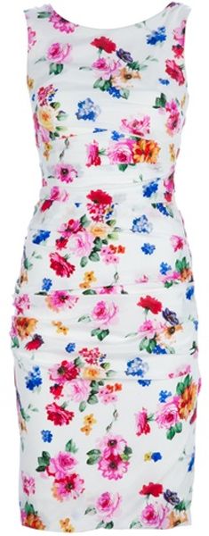 Dolce & Gabbana Floral Shift Dress - Lyst