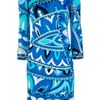 Emilio Pucci Abstract Print Dress in Blue - Lyst