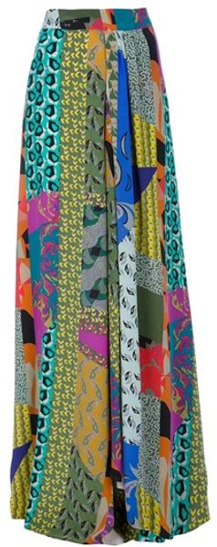  Abstract Maxi Skirt 
