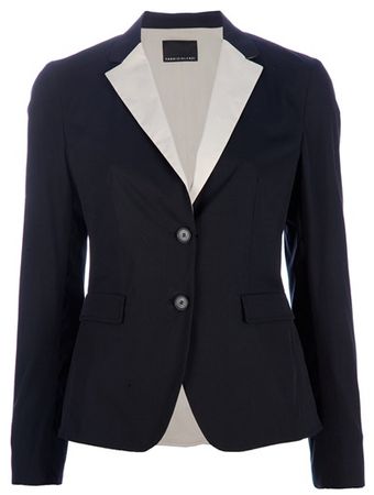 Fabrizio Lenzi Contrast Collar Blazer - Lyst