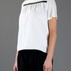 Girl. By Band Of Outsiders Short Sleeve Top in White - Lyst