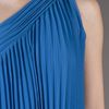 Halston Heritage One Shoulder Dress in Blue - Lyst