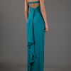 Halston Heritage Strapless Maxi Dress in Blue (green) - Lyst