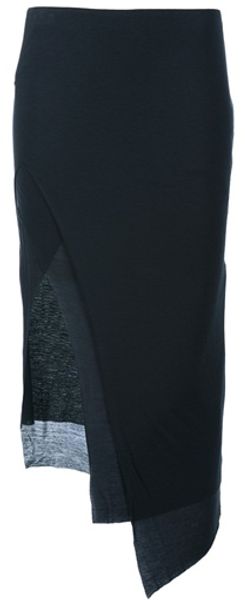 Helmut Lang Multilayered Panelled Skirt - Lyst