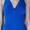 Hervé Léger Sleeveless Dress in Blue - Lyst