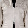 Kippys Long Leather Coat in Beige - Lyst